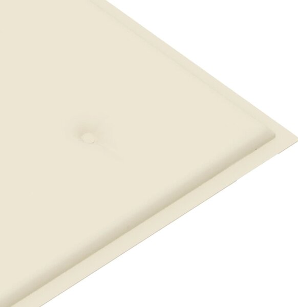 2 személyes tömör eukaliptuszfa kerti pad párnával 120 cm