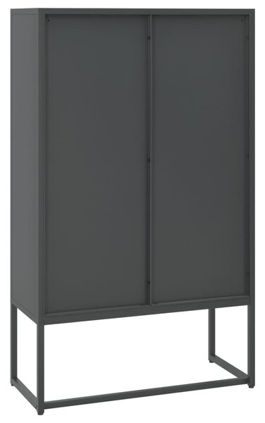 Antracitszürke acél magasszekrény 80 x 35 x 135 cm
