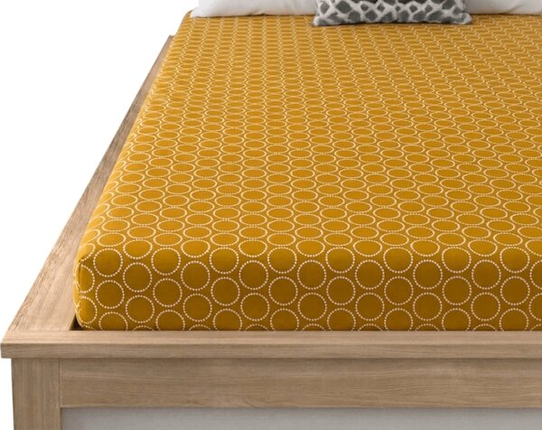 Mikroszálas lepedő VELIORA narancssárga 90x200 cm