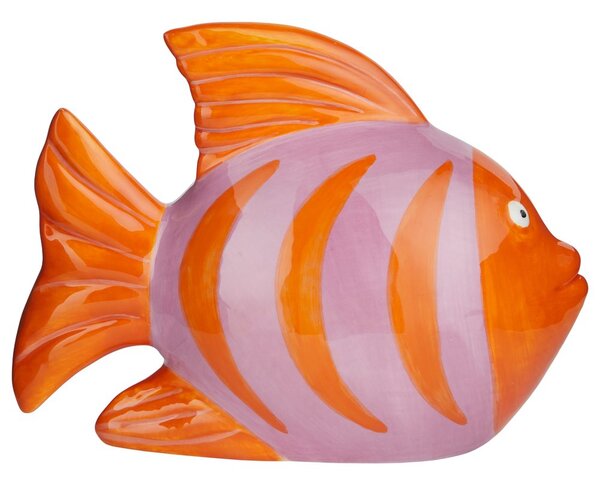 CORAL COAST kerámia dekor hal 15cm, narancssárga