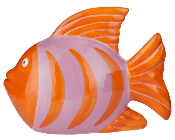 CORAL COAST kerámia dekor hal 15cm, narancssárga
