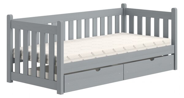 Swen gyerekágy 80x180 cm fiókokkal - szürke