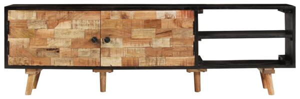 Nyers mangófa és tömör akácfa TV-szekrény 140 x 30 x 45 cm