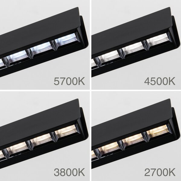 TARA modern CCT LED függőlámpa , fekete, 1200lm