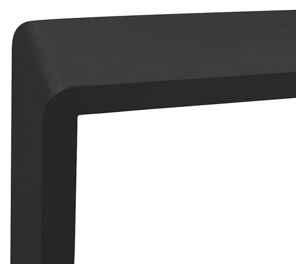 3 db fekete MDF fali kockapolc