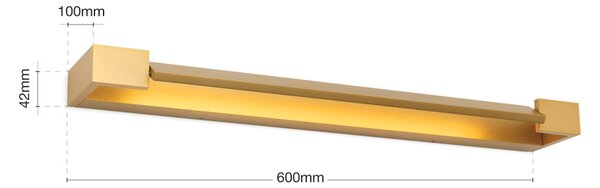MARILYN modern LED fürdőszobai tükörmegvilágító , arany, 1700lm
