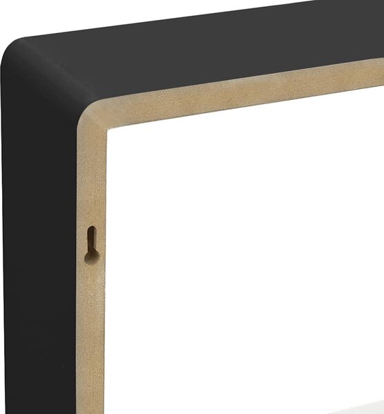 3 db fekete MDF fali kockapolc