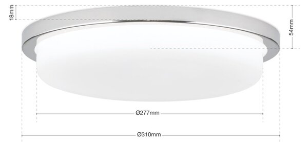 LEROX modern LED mennyezeti lámpa , króm, 2100lm