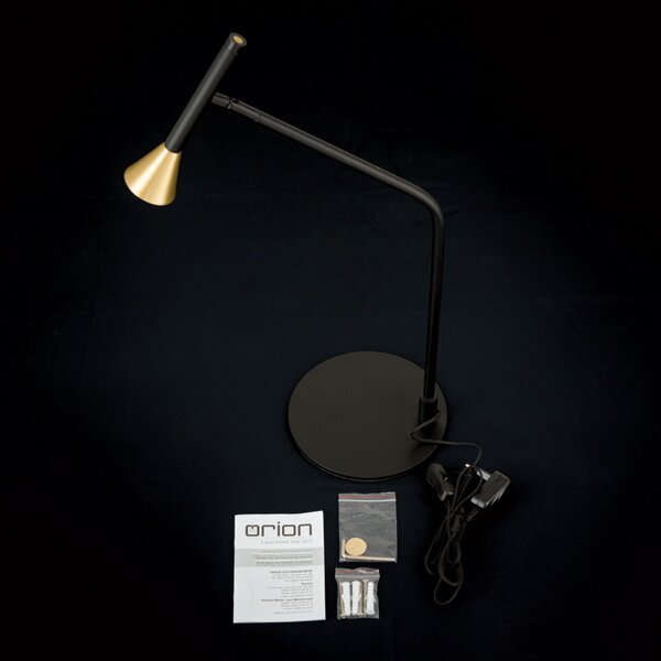 ODEON modern LED asztali lámpa , fekete, 440lm
