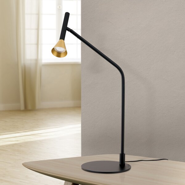 ODEON modern LED asztali lámpa , fekete, 440lm