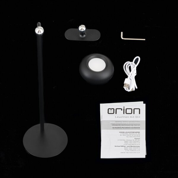 KERBY modern CCT LED asztali lámpa , fekete, 150lm