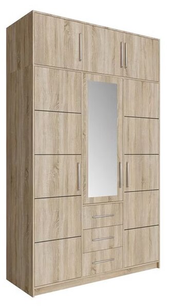 Bali ruhásszekrény felső elemmel 147 cm - sonoma tölgy