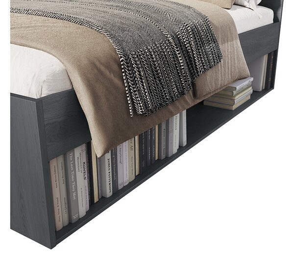 Postel 160x200 kárpitozott ágy fejtámlája Galaxy 51 - tölgy carbon