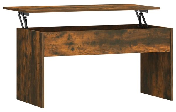 Füstös tölgy színű szerelt fa dohányzóasztal 102x50,5x52,5 cm