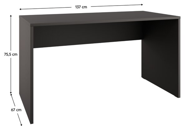 KONDELA PC asztal, antracit, ADAPO ADP03