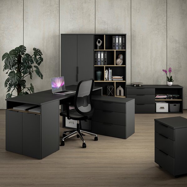 KONDELA PC asztal, antracit, ADAPO ADP03