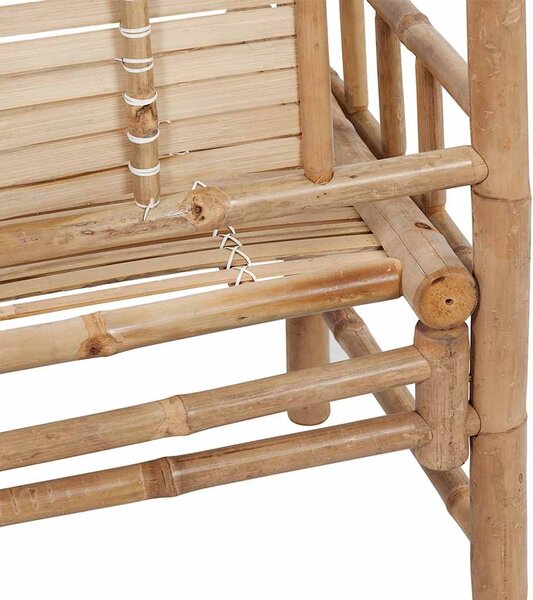 Bambusz kerti pad párnával 120 cm
