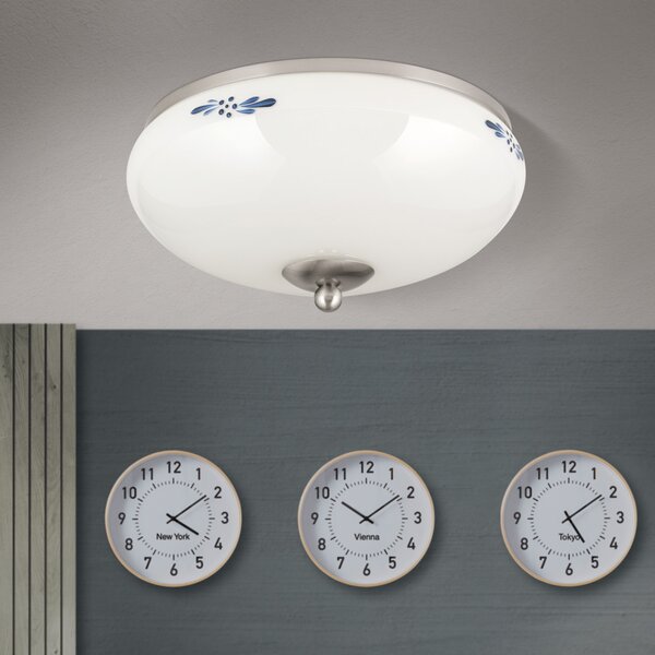 LANDHAUS mennyezeti lámpa satin, fényes opál, 14 cm