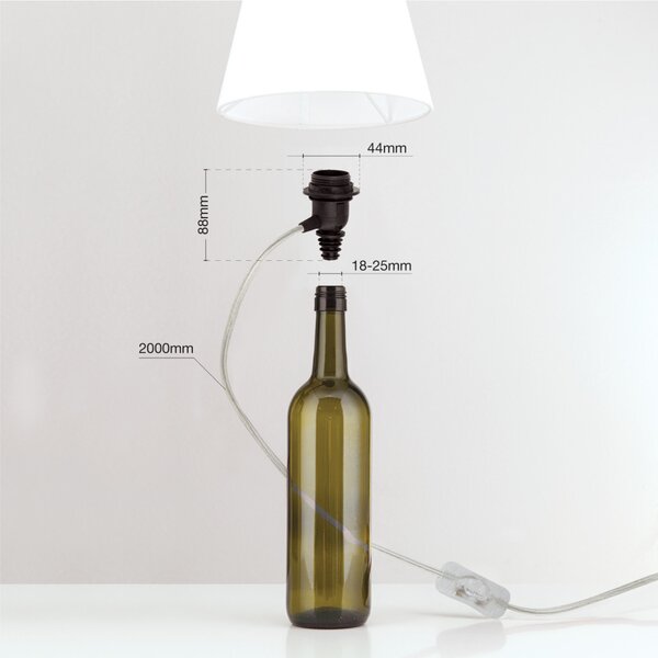 BOTTLE modern asztali lámpa 1xE27, átlátszó