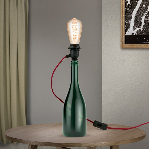 BOTTLE modern asztali lámpa 1xE27, bordó