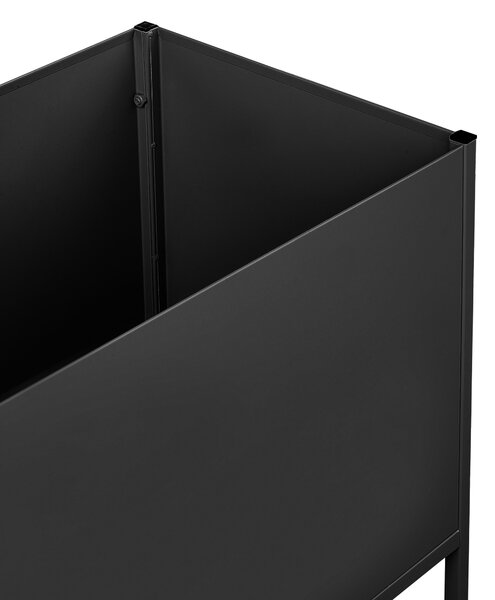 Magasított virágállvány TAPIEN Fém 70 cm Fekete