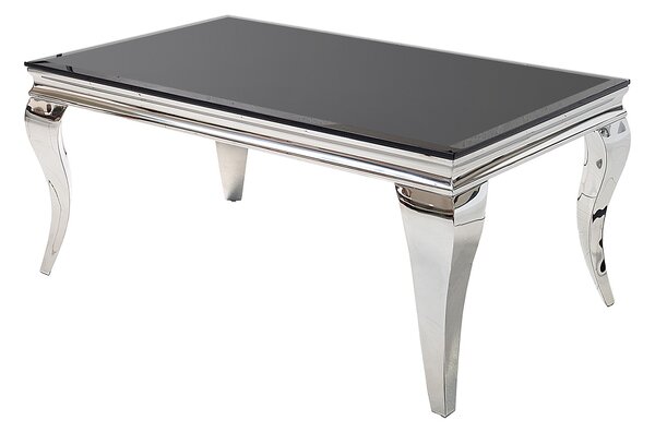 Dohányzóasztal MODERN BAROQUE 100 cm - fekete, ezüst