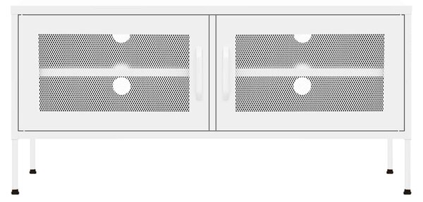 Fehér acél TV-szekrény 105 x 35 x 50 cm
