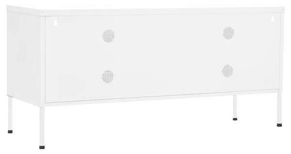 Fehér acél TV-szekrény 105 x 35 x 50 cm