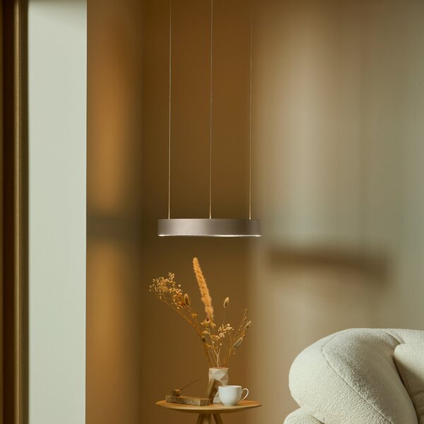 Függőlámpa LOOM DESIGN, Velora, dimmable, Bézs, Nappali, Alumínium, Modern