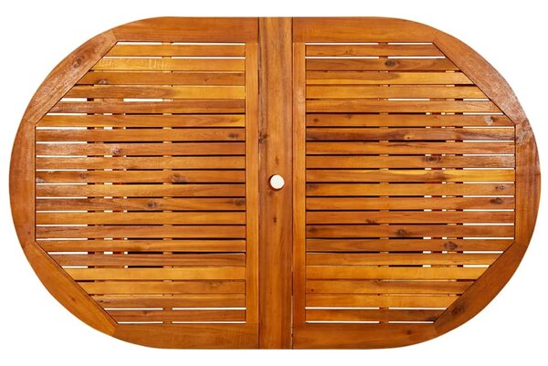 Tömör akácfa kerti étkezőasztal (150-200) x 100 x 75 cm