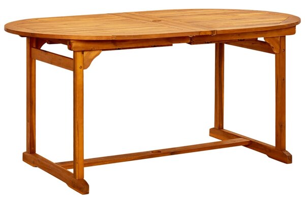 Tömör akácfa kerti étkezőasztal (150-200) x 100 x 75 cm