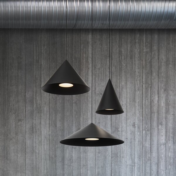 Függőlámpa LOOM DESIGN, Hanzu, dimmable, Fekete, Nappali, Alumínium, Modern