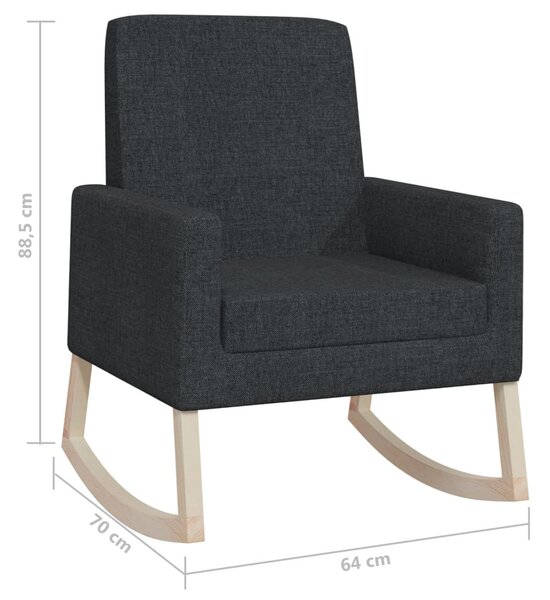 Fekete szövet hintaszék