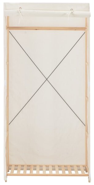 Fehér szövet ruhásszekrény 79 x 40 x 170 cm