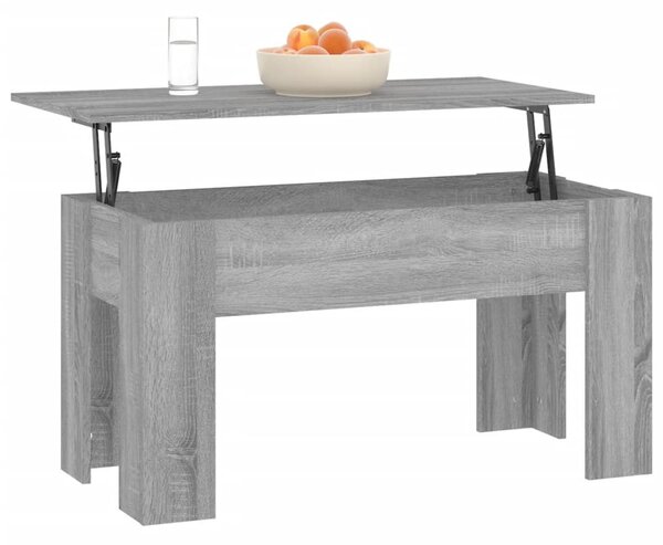 Szürke sonoma színű szerelt fa dohányzóasztal 101x49x52 cm