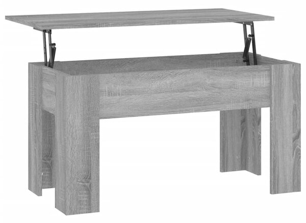 Szürke sonoma színű szerelt fa dohányzóasztal 101x49x52 cm