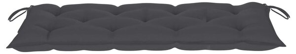 Tömör akácfa kerti pad párnával 120 cm