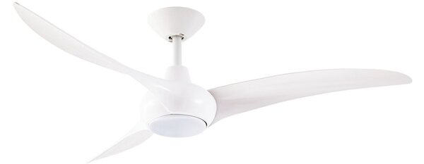 Briya LED mennyezeti ventilátor, CCT, dimmelhető fényerővel, Ø 116 cm, fehér – Lindby, Briya, dimmable, Fehér, Nappali, Műanyag, Modern