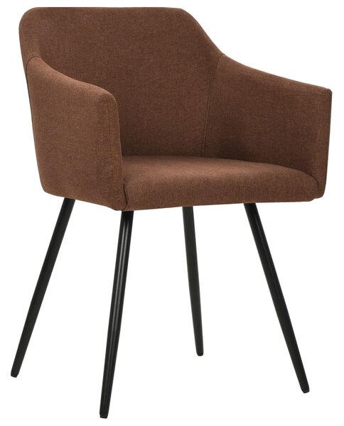 323096 Dining Chairs 2 pcs Brown Fabric