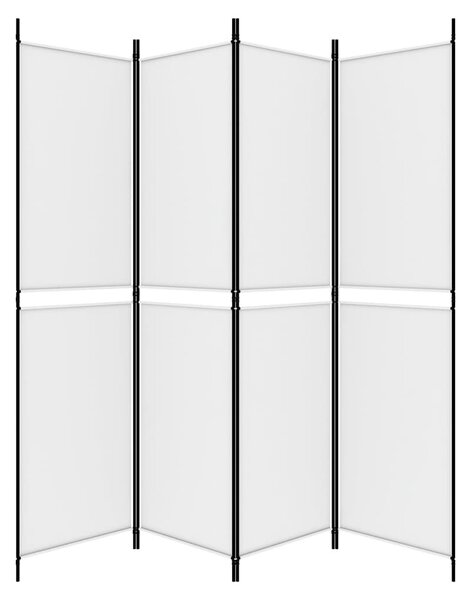 4 paneles fehér szövet térelválasztó 200 x 200 cm