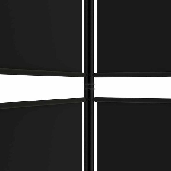 4 paneles fekete szövet térelválasztó 200x220 cm