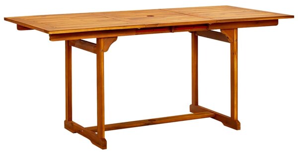 Tömör akácfa kerti étkezőasztal (120-170) x 80 x 75 cm