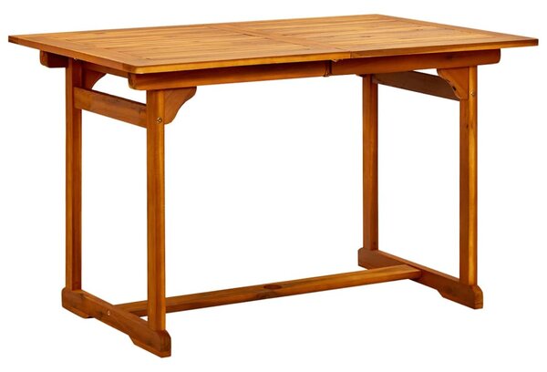 Tömör akácfa kerti étkezőasztal (120-170) x 80 x 75 cm