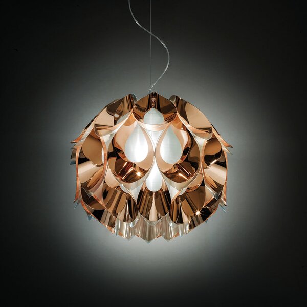 Függőlámpa Slamp, FLORA, dimmable, Réz, Nappali, Műanyag, Dizájn