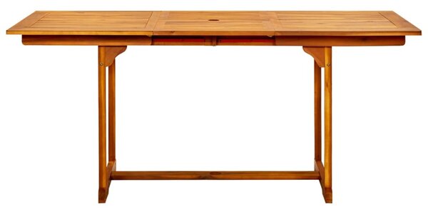Tömör akácfa kerti étkezőasztal (120-170) x 80 x 75 cm