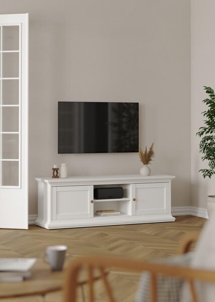 KONDELA TV-asztal, fehér, PARIS 77810