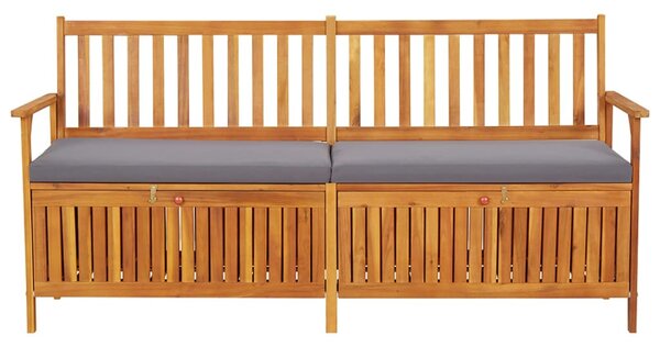 Tömör akácfa tárolópad párnával 170 cm