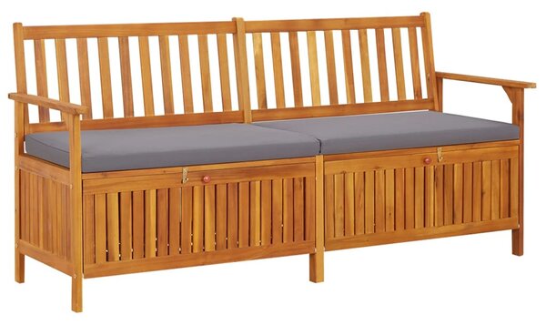 Tömör akácfa tárolópad párnával 170 cm