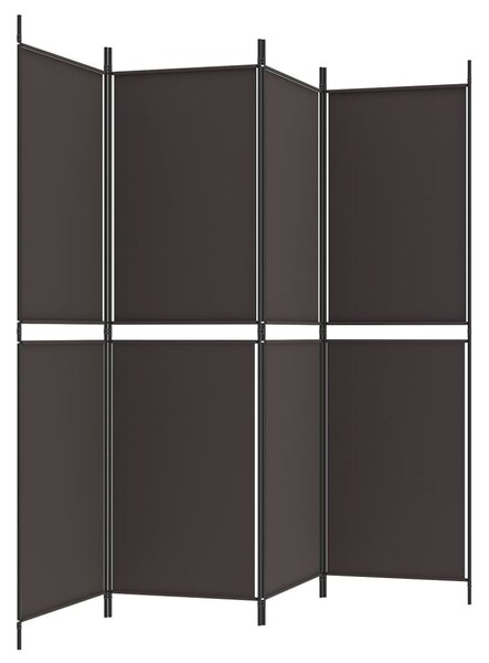 4 paneles barna szövet paraván 200x180 cm