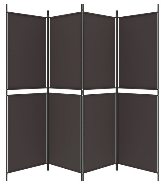 4 paneles barna szövet paraván 200x180 cm